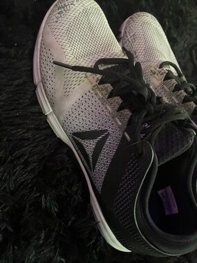 Reebok Gray and Black Knit Cross-Training Shoes